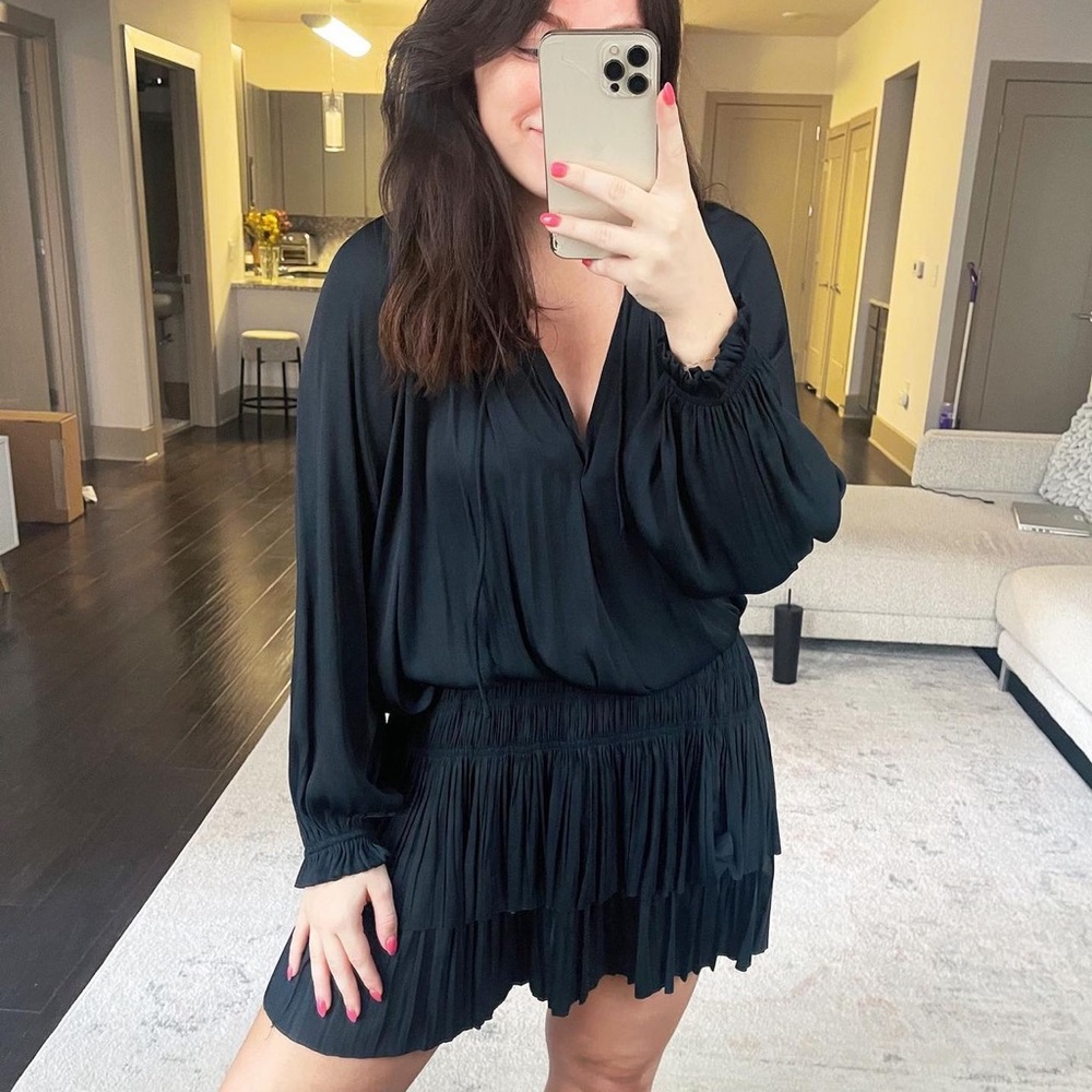 Current Air Navy Smocked Dress